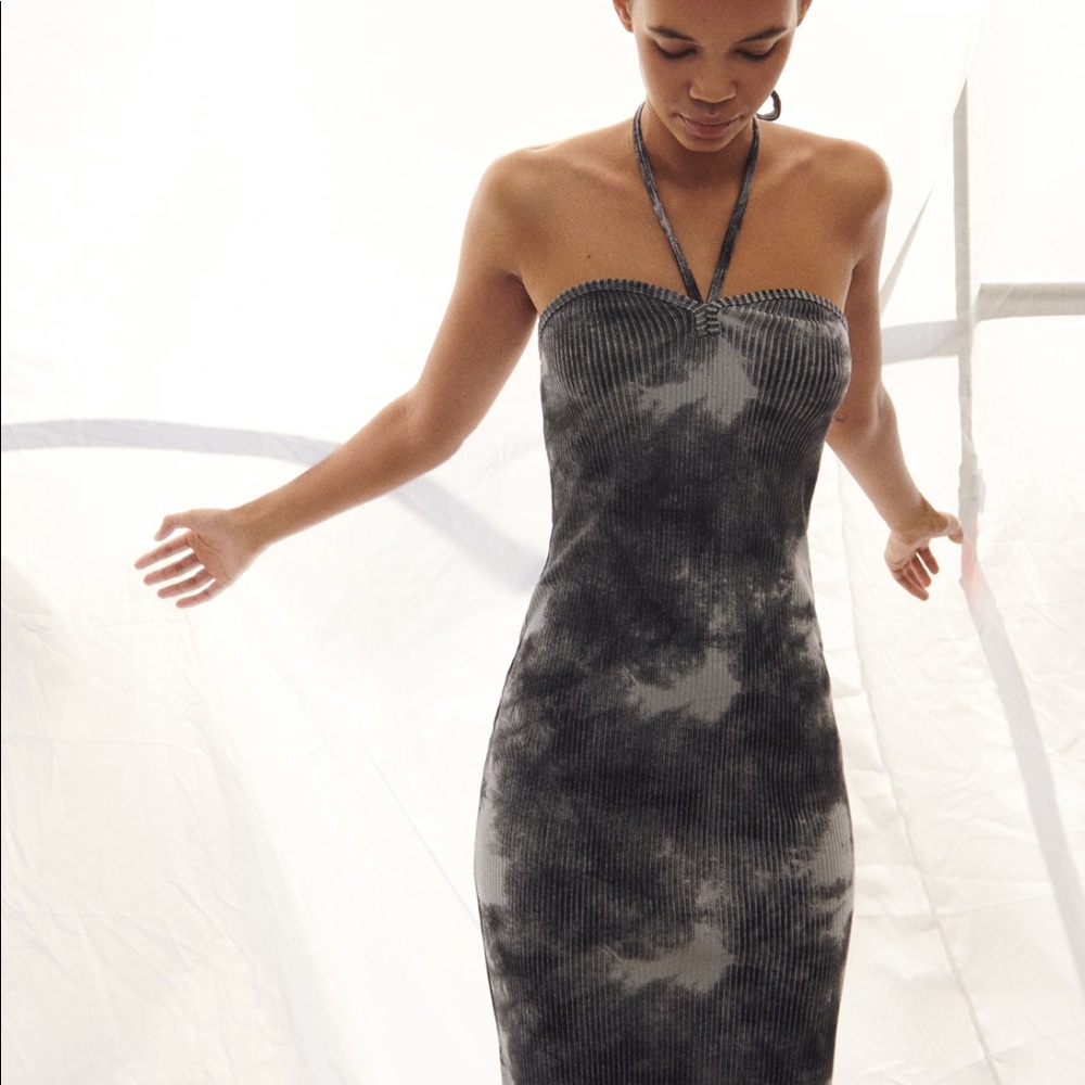 Zara Midi Tie-Dye Halter Neck Dress